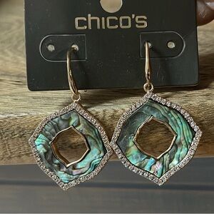 Chico's Abalone and Gold-Tone Earrings